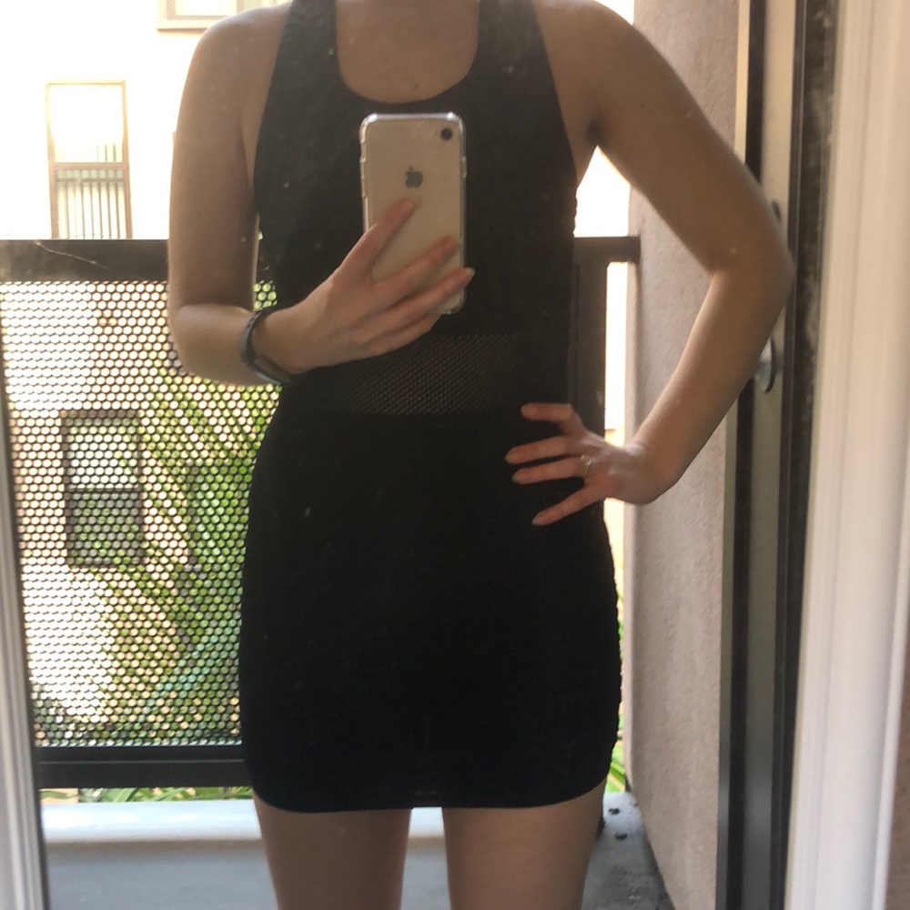 Charlotte Russe Black Mesh Bodycon Dress 💓
